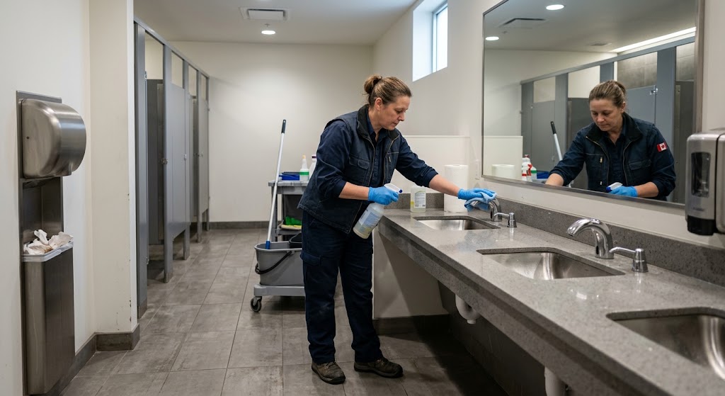 Professional restroom cleaning service